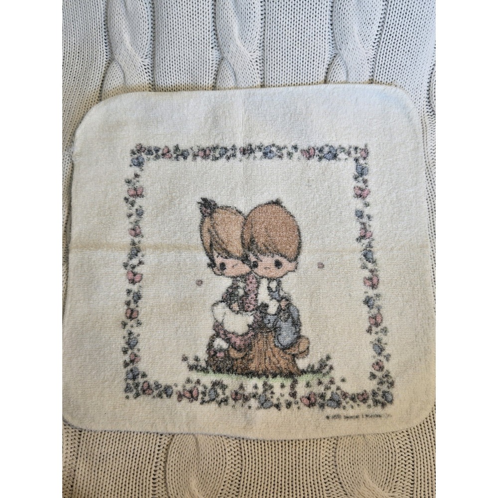 Vintage Precious Moments Terry Cloth Washcloth Bath‎ Towel USA Leshner Mills 12"